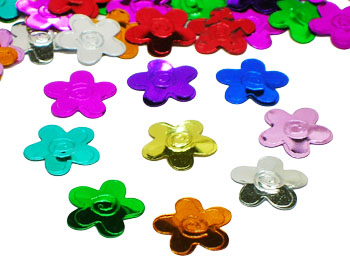 Metallic Multicolor daisy confetti